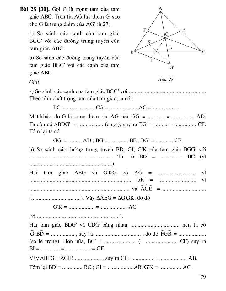 Bài 4: Tính chất ba đường trung tuyến của tam giác